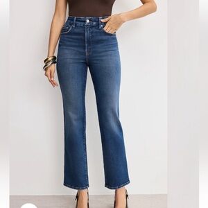Good American Soft Tech Good Curve Straight Jeans 15 NWT